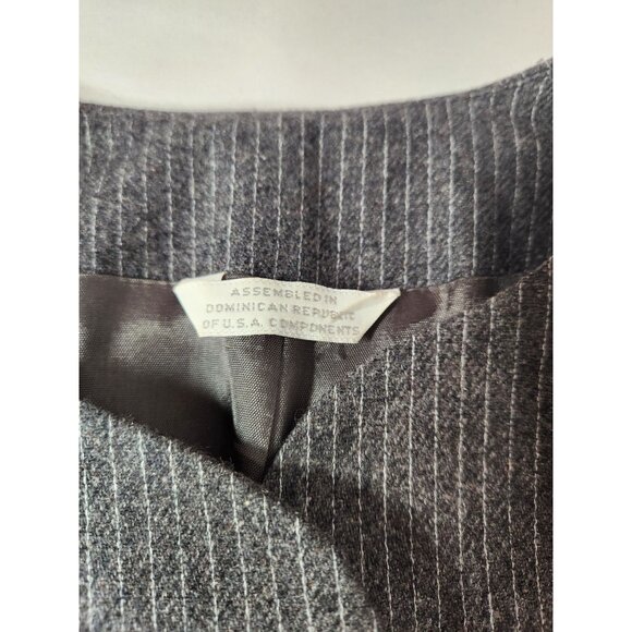 Vintage HaberdasHer Women's Gray Pinstripe Power 2 Piece Wool Suit US7/9 - Picture 12 of 14